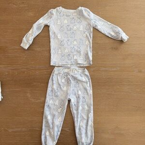 Janie and Jack Blue Bunny Pajama Set